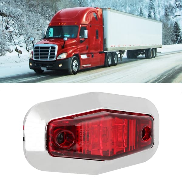 10 stk Røde 2 LED Lastebil Sidemarkørlys Lampe Lastebil Signalindikator Klaringslys