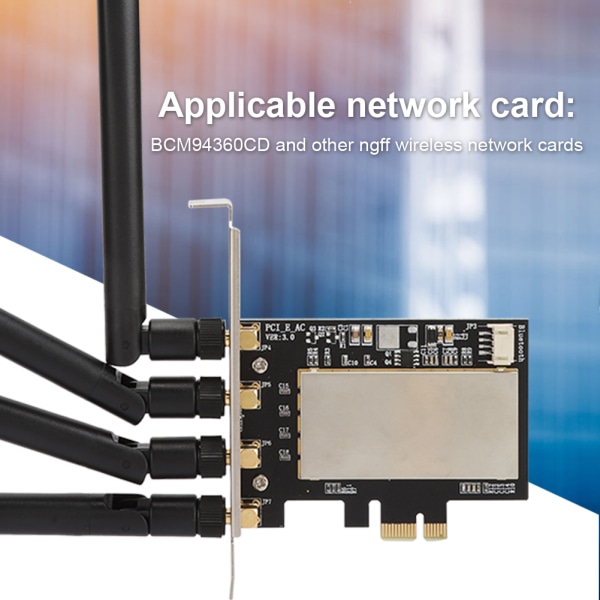 BCM94360CD-sovitin NGFF to PCI E Converter -pöytäkoneen langattoman verkkokortin sovitinkortti