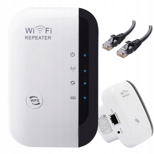 Wi-Fi forsterker Repeater / utvider rekkevidde 300 Mbps Wifi white