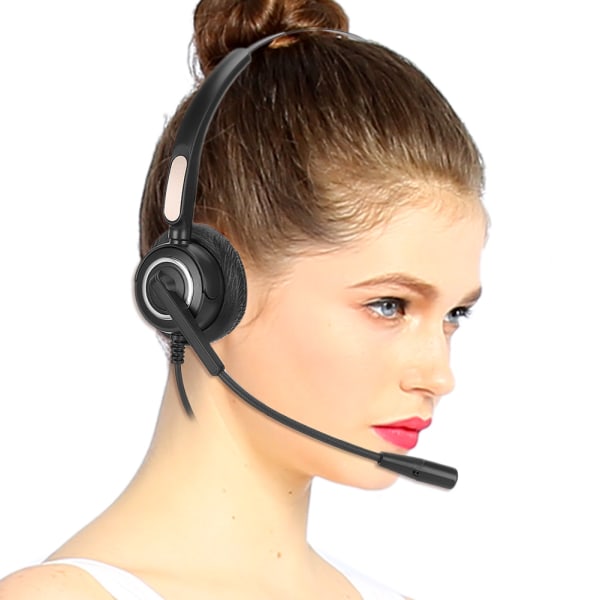 510D USB Datamaskin Øretelefon Service Telefonsentral Operatør Headset Justerbart Komfortabelt Kommunikasjon Headset