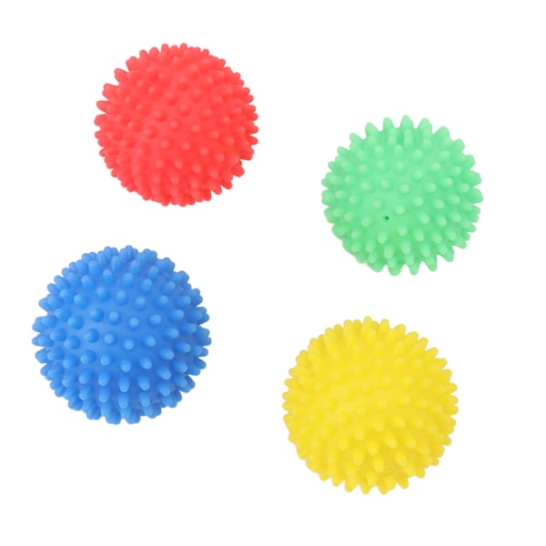 Gjenbrukbare tørkeballer for vaskemaskin Eliminerer rynker Gjør stoffet luftigere Mykere Vaskemaskin Tørketrommel Silikonball for rask tørking Rød Gul Blå Grønn 4 STK