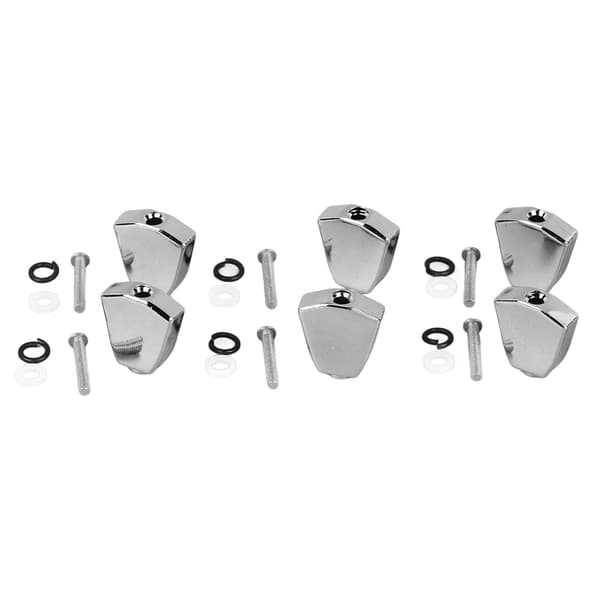 6 st Gitarrstämskruvs Handtag Stämnyckel Knapphuvud Metall Gitarr Stämskruv Knapp Silver