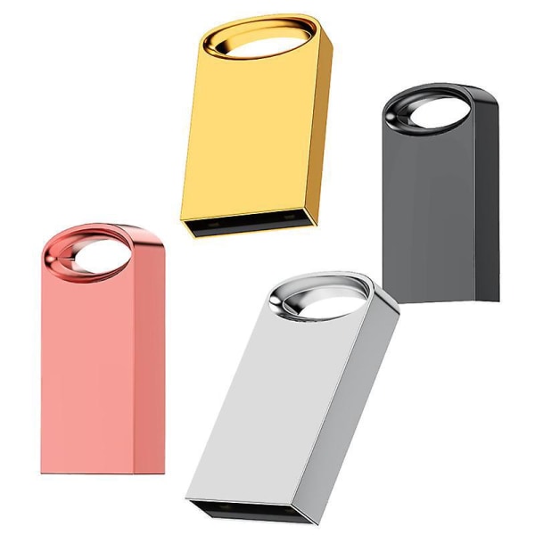 Mini 64GB sølv USB Flash Drive Vanntett metall