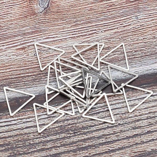 20 stk. Geometrisk Uthult Anheng DIY Håndverk Smykker Øredobber Lagetilbehør (15mm Triangler)