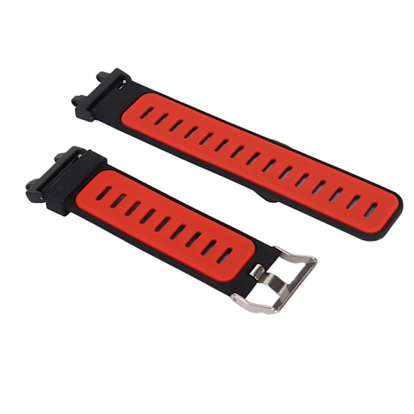 Mjukt silikonarmband för klocka, justerbart ersättningsarmband, tillbehör som passar Amazfit T Rex 2 Smart Watch, svart och röd