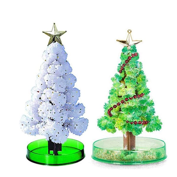 2-pack kristallväxande kit magiskt växande julgranskit för barn DIY kristalljulgran pedagogiska leksaker