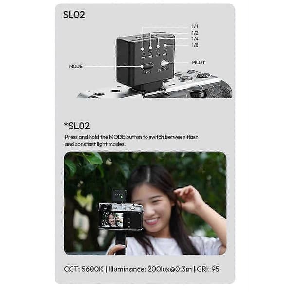 AURA SL02 Kamerablitz 4-trins SpeedLite GN8 6500K
