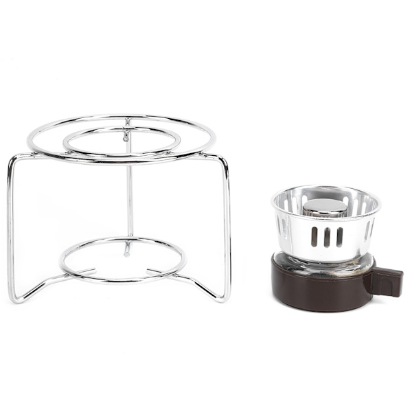 Modern Mini Kaffevärmare med Ställ Rostfritt Stål Campingkök för Utomhusbruk