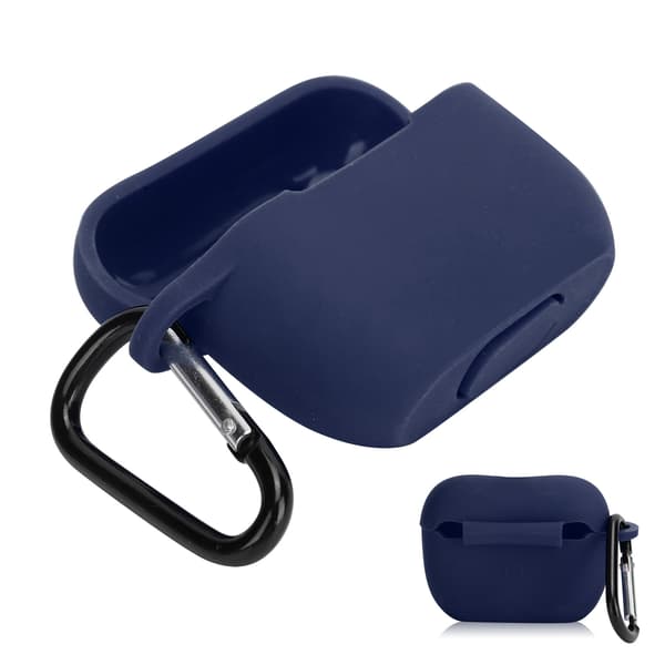 Silikonetui Beskyttelsesdeksel for IOS Earbuds Pro/III Bluetooth Headset Ladeetui Midnattsblå