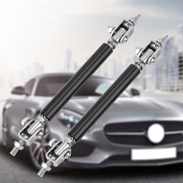 2 st 75 mm Stötfångarskydd Lip Rod Splitter Strut Tie Bar Support Fram Bak Universal