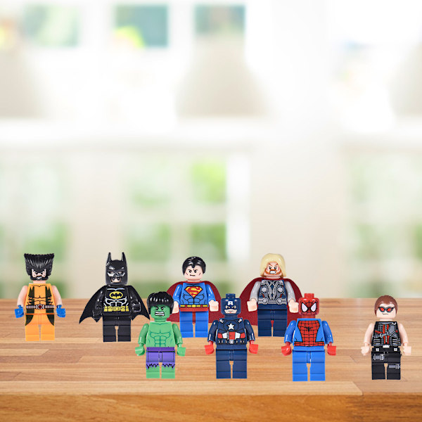 8 kpl Elokuvien inspiroimia rakennuspalikkahahmoja Minifiguurisetti Juhlapalvelut Tarvikkeet Syntymäpäivälahjat
