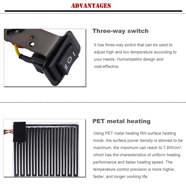 【BEMS】12V Motorcycle Heated Handlebar Grips Adjustable Temperature Electric Heat Handle Cover