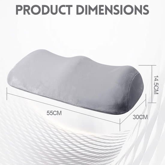 Memory Foam Knee Pillow - Leg Pillow - Suitable for Side and Back Sleepers - Comfortable and Ergonomic - Grey - 55 cm x 30 cm x 14.5 cm