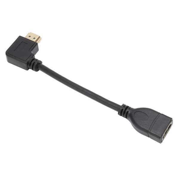 HighDefinition Multimedia Interface -sovitinkaapeli 15cm Naaras-Uros Vasen Kulma Liitäntäjohto