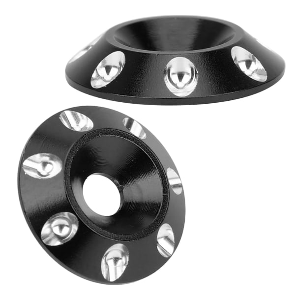 2 st Bakvingespackningar Förstärkt Svanskydd Passar för 1/10 1/8 Offroad Racingbil (Svart)