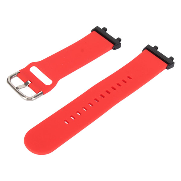 Mjukt silikonarmband för klocka, justerbart ersättningsarmband, tillbehör som passar Amazfit T Rex 2 Smart Watch Röd