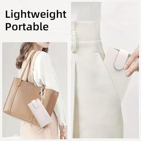 Soft Eyeglass Case with Snap Closure and Wrist Strap - White - 18 x 8.2 cm - Suitable for Storing Glasses - Unisex