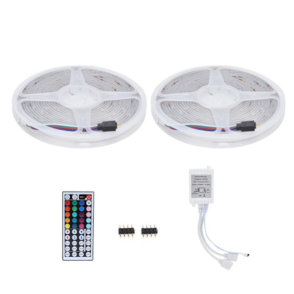 10m/32,4ft LED Fargerik Lysstripe med 44-tasters Fjernkontroll 5050 RGB Infrarød Ambient Lysstripe for Bryllup EU Plugg 100‑240V