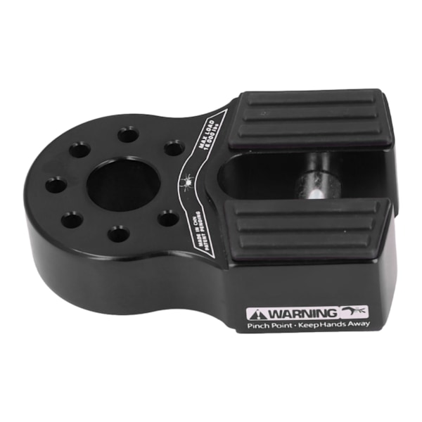Platt Winch-Slingfäste 16000lb Lastkapacitet med Gummibeskydd i Aluminiumlegering Universal för UTV SUV Pickup Svart