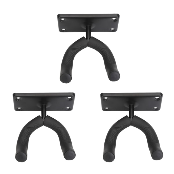 3 stk. Gitarveggfeste Hengekrok Brakett Jern Metallholder for Bass Volin med Tilbehør