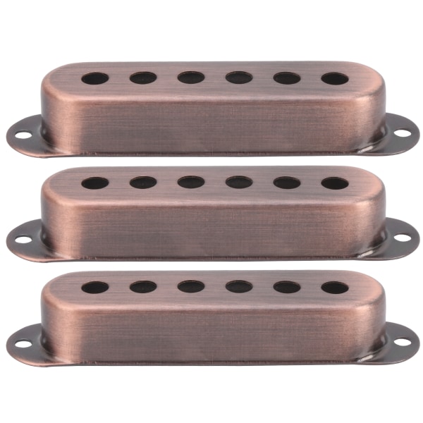 3 stk enkelt pickup-deksel Messing 48mm/50mm/52mm musikkinstrumenttilbehør for ST SQ elektrisk gitar Cuivre rouge