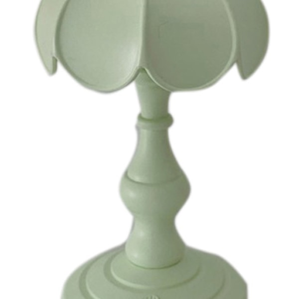 Skrivbordslampa Retro Lotusblad Genialisk Härlig 3 Ljuskällor Liten Bordslampa Nattlampa för Flickors Sovrum Ljusgrön