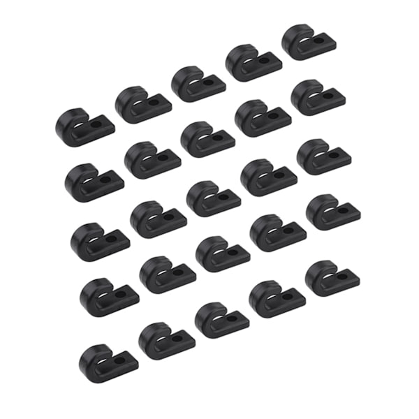 25 stk J-kroker Svart Nylon Festekroker for Kajakk Strikk Kanopier Båter Tilbehør