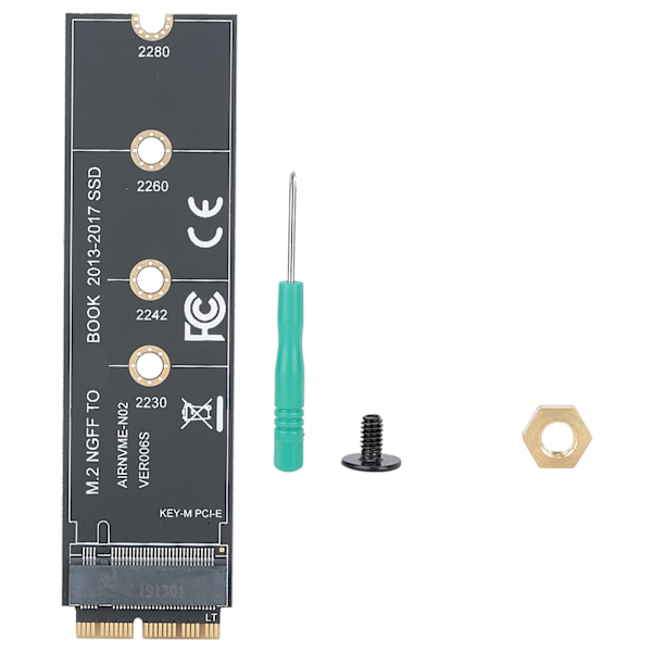 Adapterikortti Musta ABS SSD-asema Sopii Macbook Airiin 2013-2017 M.2 NVME PCIE3.0