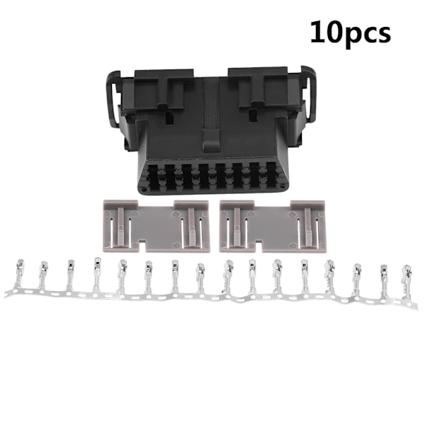 OBD2 II 16-pins Hunnkontakt OBDII Kabel Bil Auto Adapter Plugg Skallsett for Kia J1962