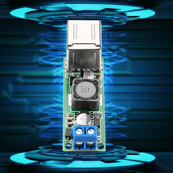 DC-DC Jännitteen Alennus Virtalähde Buck Moduuli 6-35V - 5V 3A Kaksois-USB