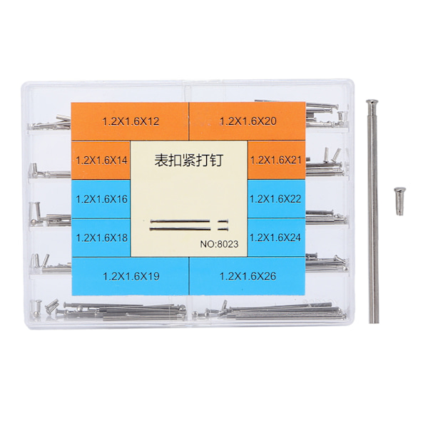 Profesjonell klokkebåndspenne rør friksjonspinne trykkstenger pinner nagleender reparasjonstilbehør