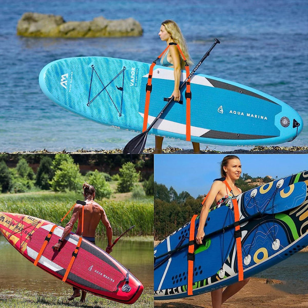 Justerbar skulderstropp for transport av surfebrett, kajakk, SUP, Longboard og Stand Up Paddle Board