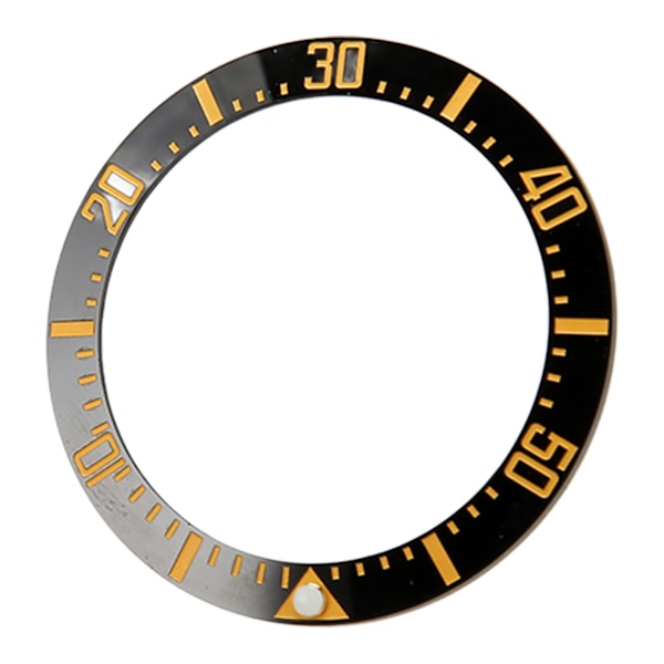 Klocka Bezel Insert 40mm Keramisk Klocka Bezel Ring Reparationsersättningstillbehör för Urmakare Svart Bas Guld Siffra