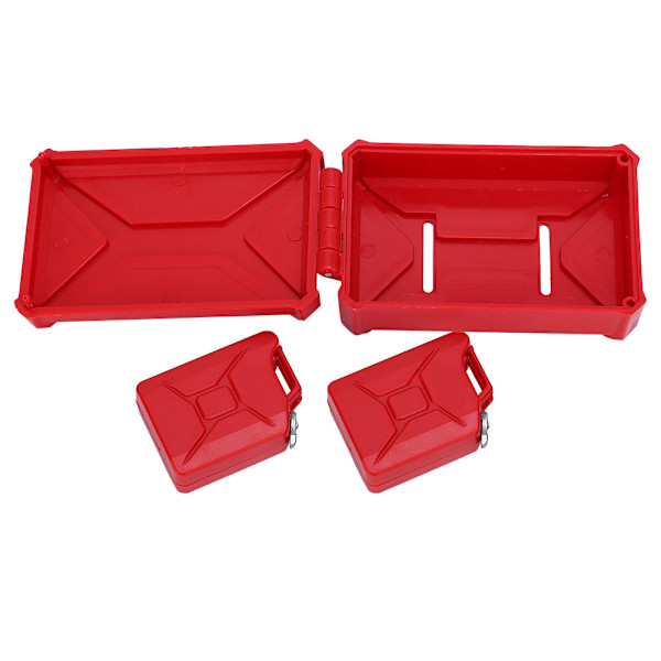 1/10 Mini Simulointi Kuorma-auton Työkalupakki Polttoainesäiliö Wrangler Jeep RC Simuloidulle Autolle Punainen