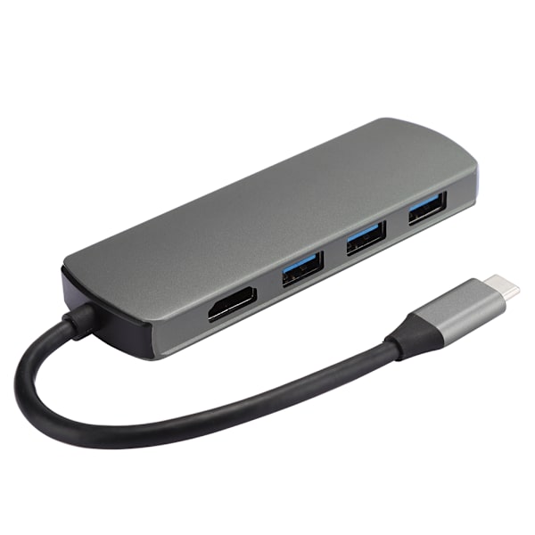 6 i 1 Docking Station Mørkegrøn Multifunktionel Type C til HDMI High Definition Hub Adapter