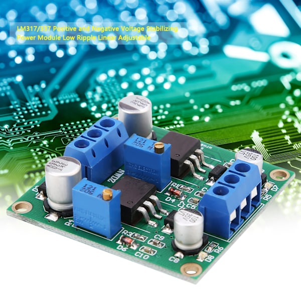 LM317/337 Positiv och Negativ Spänningsstabiliserande Strömmodul Låg Ripple Linjär Justerbar