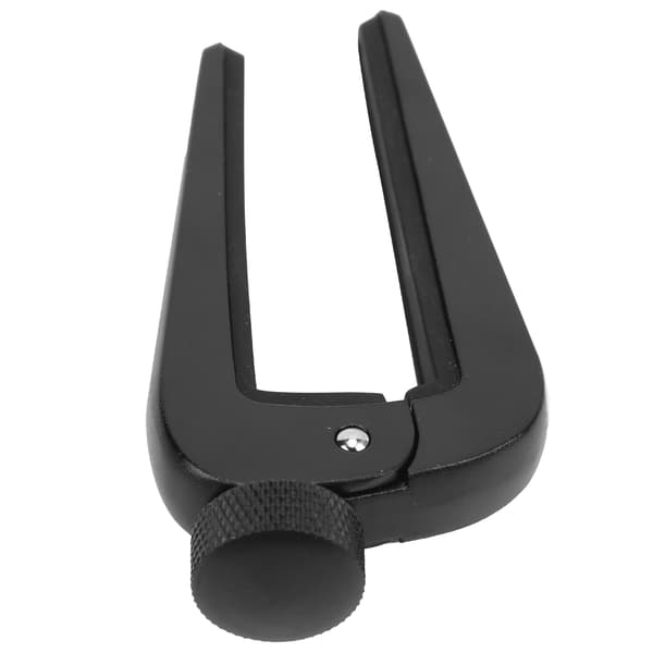 Zink Legering Akustisk Gitarr Capo Professionell Justerbar Silikonklämma för Bas Ukulele Violin Svart