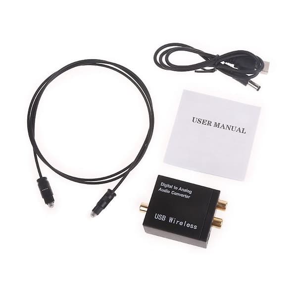 Digital til Analog Aux-omformer Adapter Forsterker Dekodere Optiske Fibrer