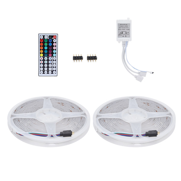 10m/32.4ft LED Färgglad Ljusremsa med 44-knapps Fjärrkontroll 5050 RGB Infraröd Stämningsbelysning för Bröllop EU-kontakt 100‑240V