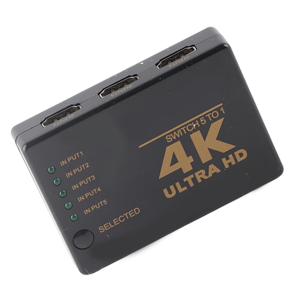 High‑Definition Multimedia Interface Switcher 5 inn 1 ut 1080P Konverter med Fjernkontroll