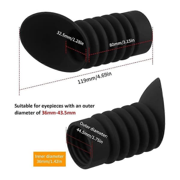 Eyepiece Cover for 36mm-43.5mm Eyepiece Lens Extender Rubber Lens Protector for