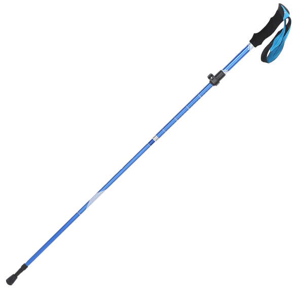 Kokoontaittuva kevyt alumiinisauva vaelluskeppi vaellukseen vuorikiipeilyyn Taitettava pitkä (miehelle)-sininen