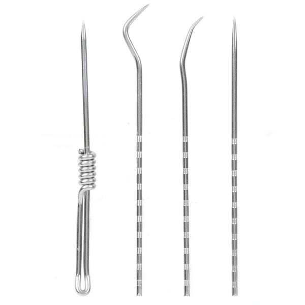 4-pack utomhus metall tandpetare verktyg förvaringslåda bärbar munvård tandpetare