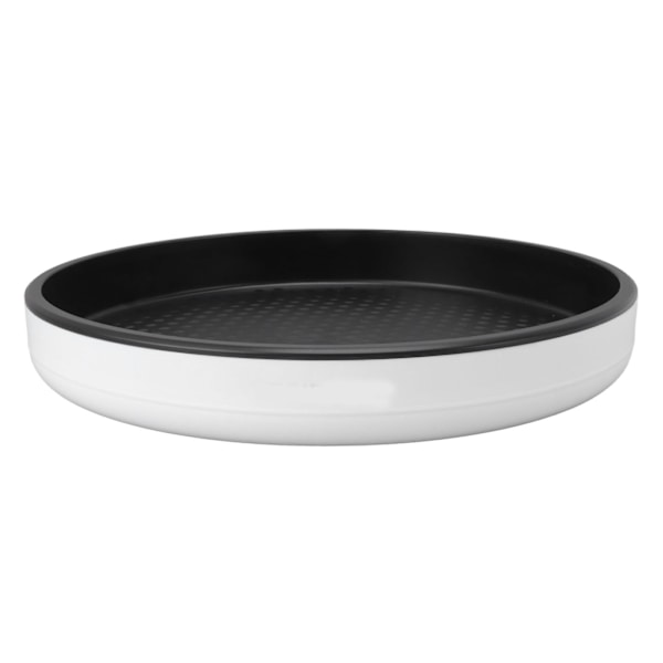 Opbevaringsdrejeskive Reol Plast Kosmetik Makeup Drejeskive Organizer 360 Graders Roterende Organizer til Køkken Badeværelse Kontor Sort