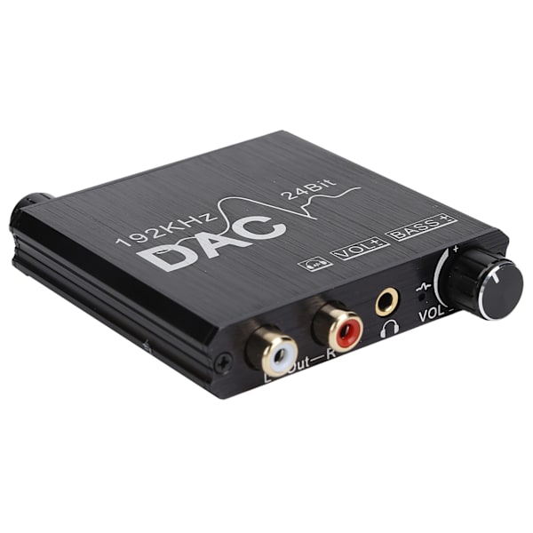 Digital till Analog Ljudomvandlare Adapter RCA 192KHz 24bit Basvolymkontroll