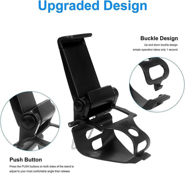 2-pak telefonholdere til P-S-4-controller, justerbare til Android/iOS-smartphones, spilklemmeholder kompatibel med P4/PS4 Slim/P-controller