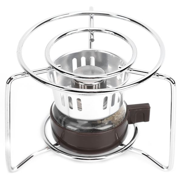 Modern Mini Kaffevärmare med Ställ Rostfritt Stål Campingkök för Utomhusbruk