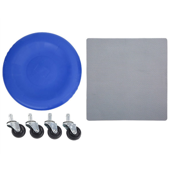 Magemuskeltrener 4 Hjul Plate Slide Disc Treningsutstyr Hjemme Universal Hjulblå