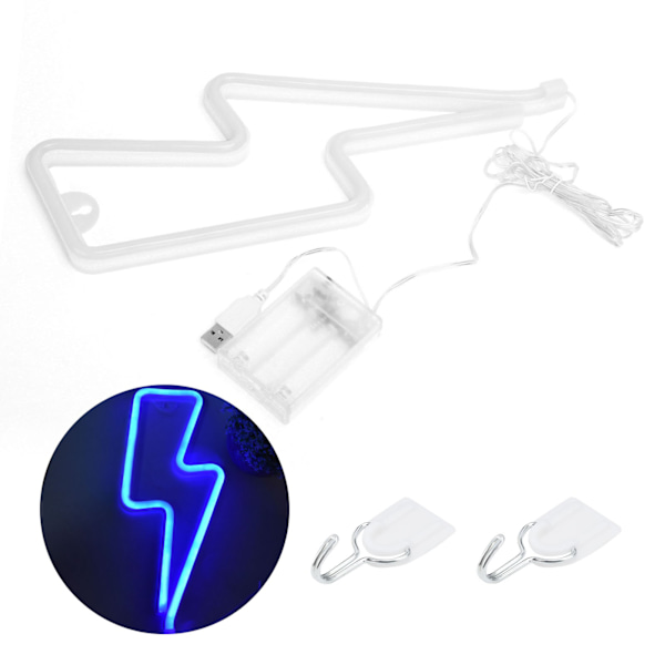 Innovativ LED Neon Skylt Batteri/USB Drivet Dekorativ Belysning för Sovrum Barnrum Fest Blå