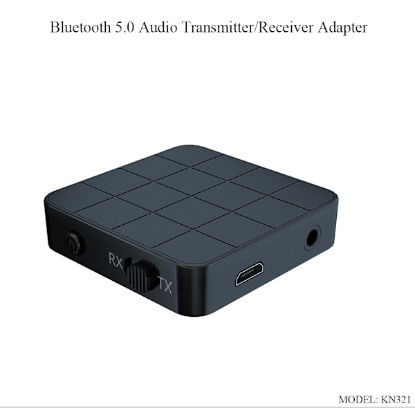 Bluetooth 5.0 sender/mottaker, Bluetooth 5.0 lydmottaker/sender, 2-i-1 AUX Bluetooth-adapter